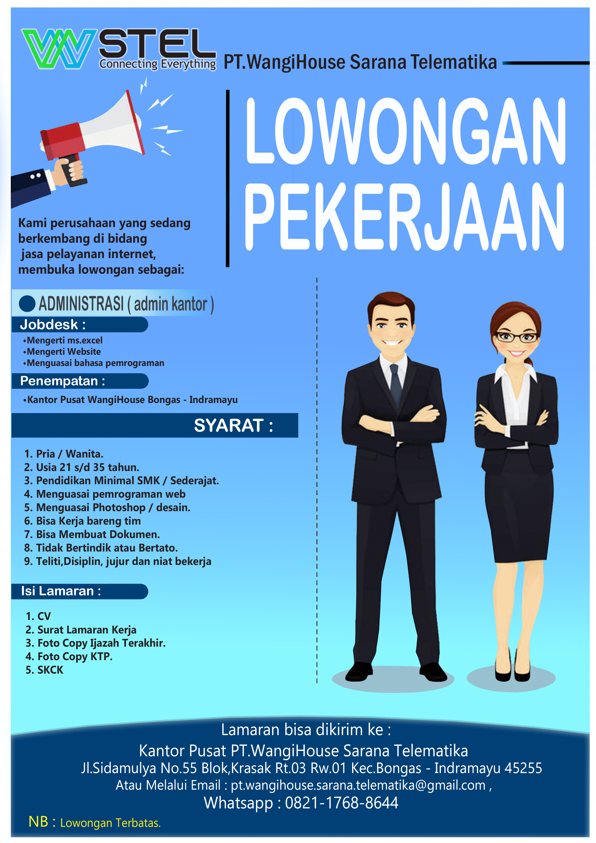 Lowongan Admin Kantor